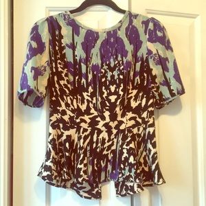 Petticoat Alley (Macy’s) printed peplum top.